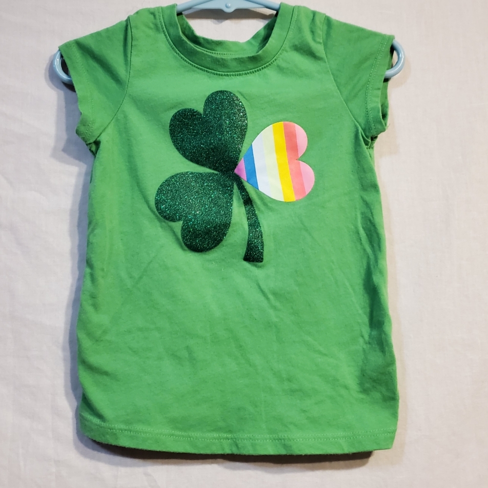 Green 3 leaf clover toddler tee